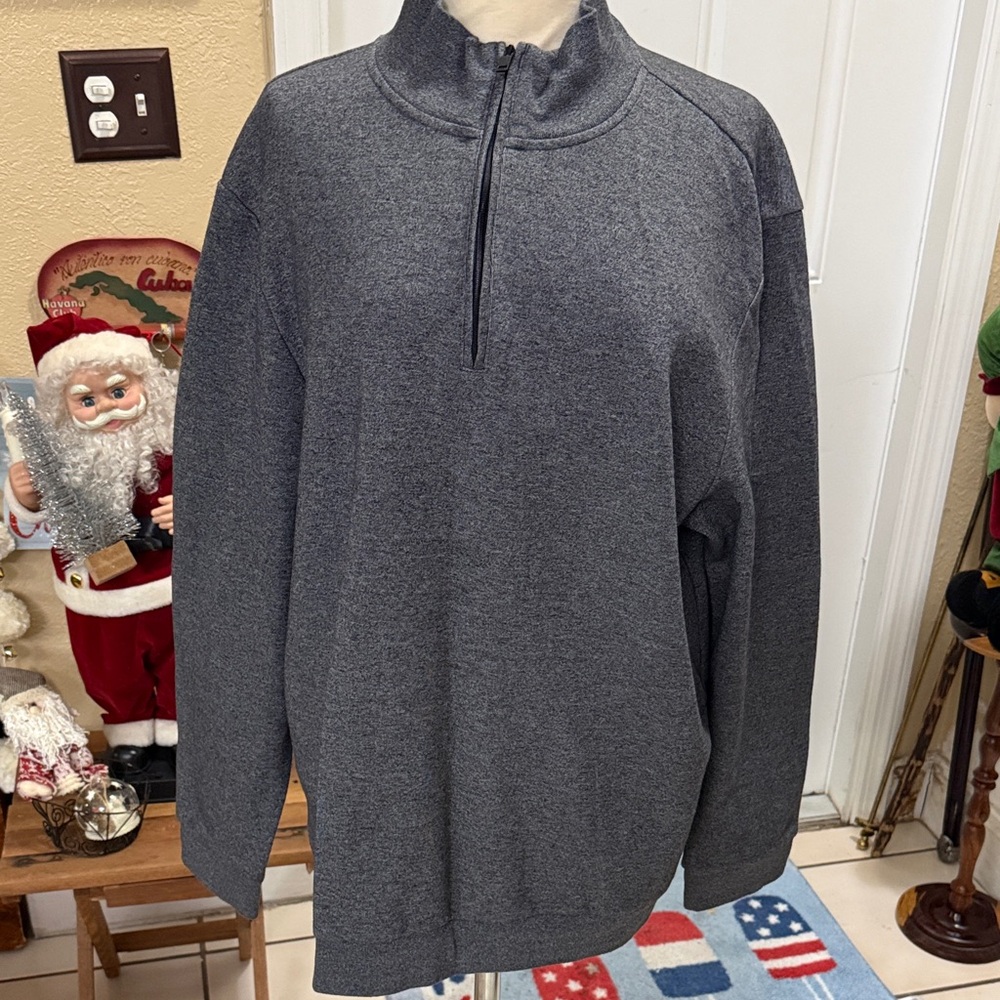 Alfani Men's Charcoal Zip-Up Sweater